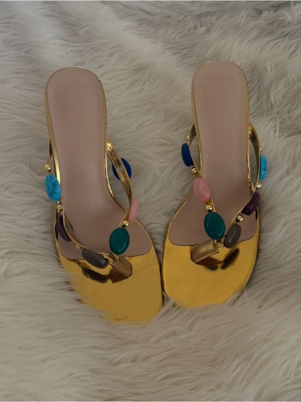Multi-Color Gemstone Heels - Picture 5 of 7